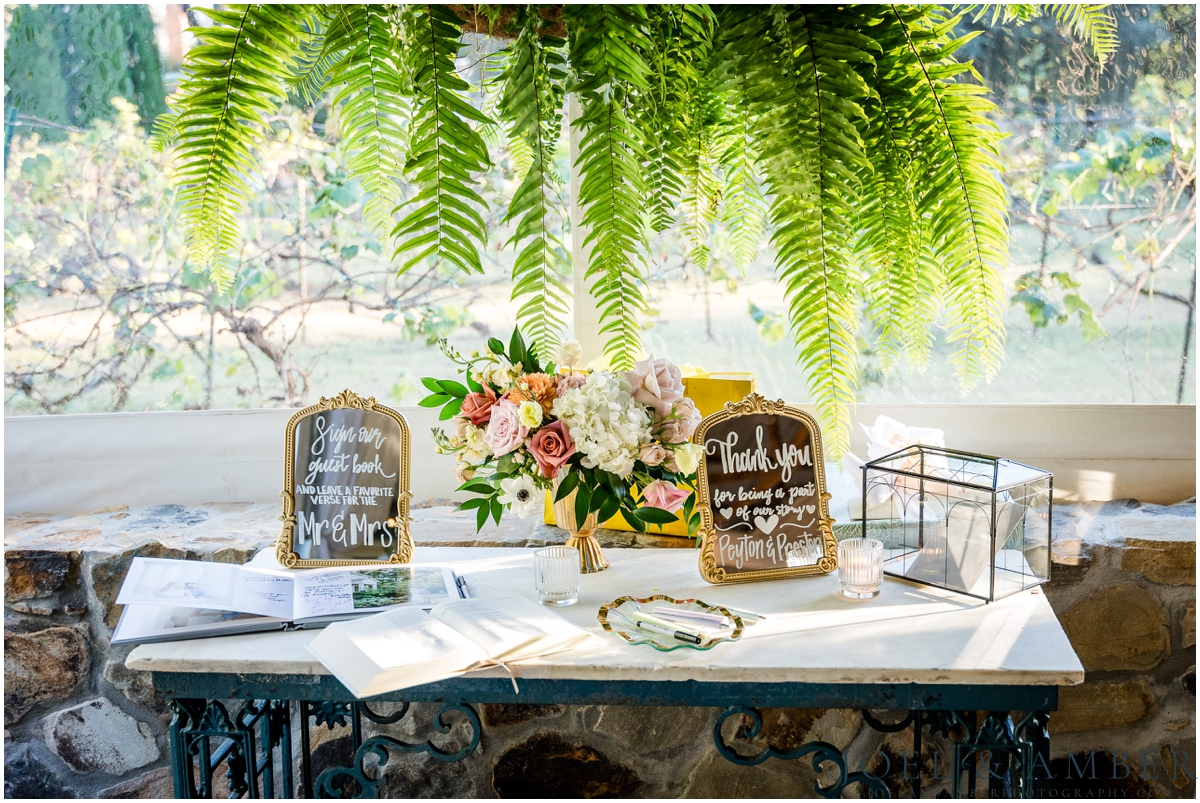 Creekside at Collier's End Fall Wedding reception details