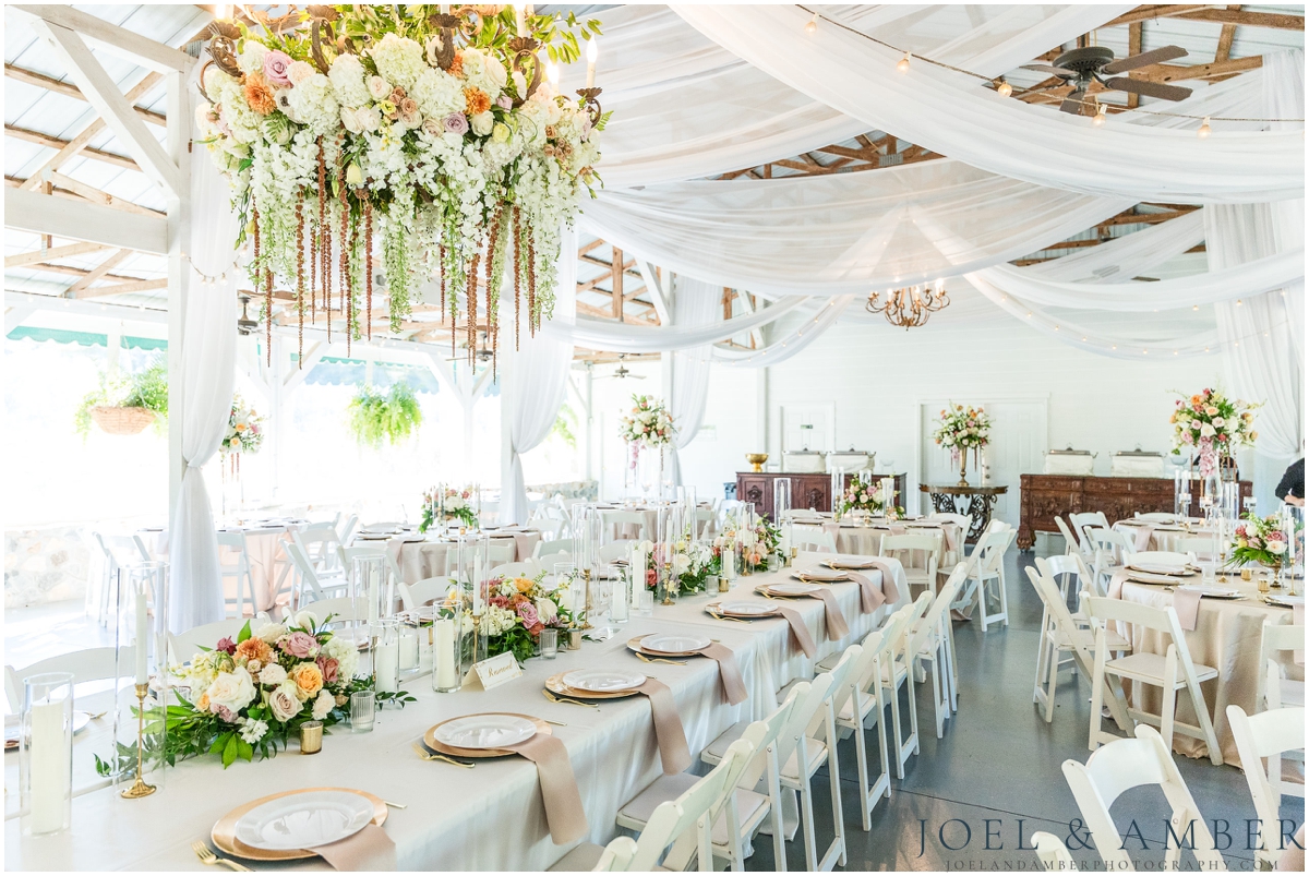 Creekside at Collier's End Fall Wedding reception details