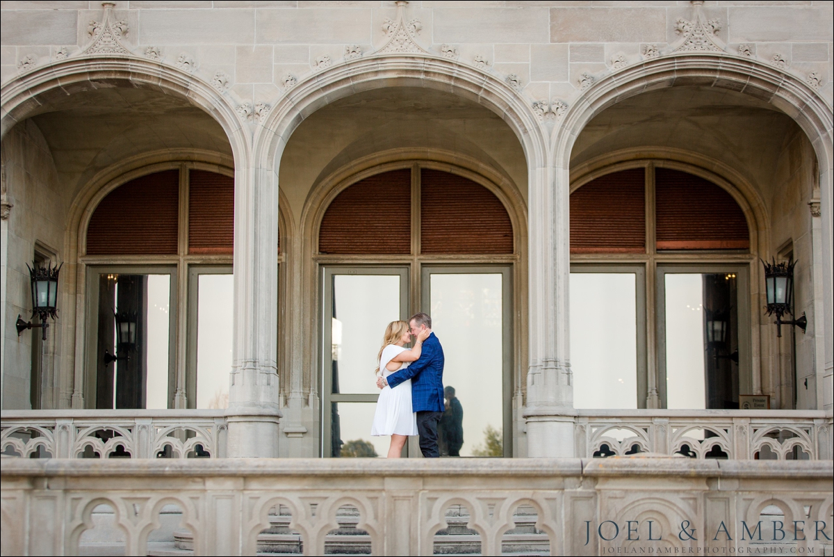 Fall Engagement Session Portrait at Ochre Court Mansion in Newport, Rhode Island