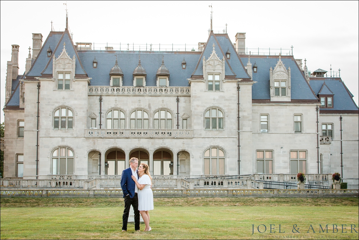 Fall Engagement Session Portrait at Ochre Court Mansion in Newport, Rhode Island