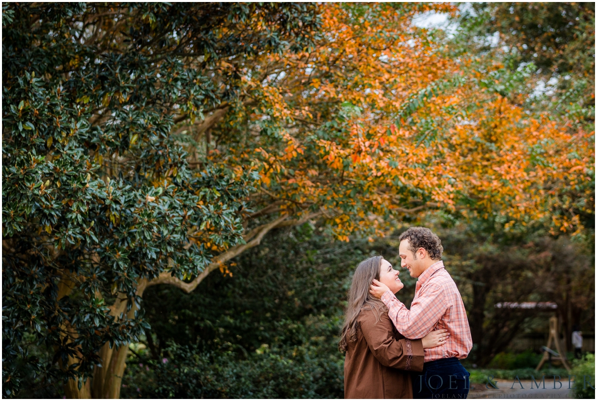 Fall engagement session at Huntsville Botanical Garden