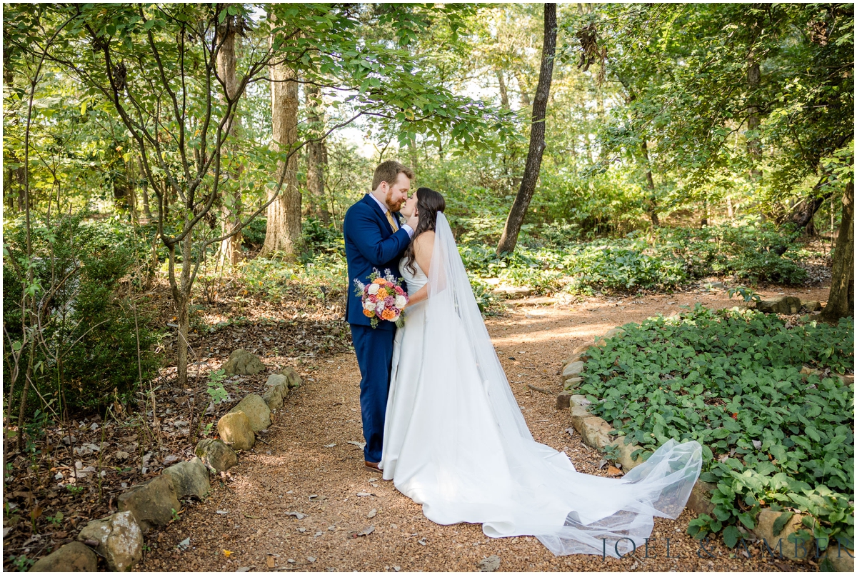 Four seasons bride and groom wedding portrait at Huntsville Botanical Garden