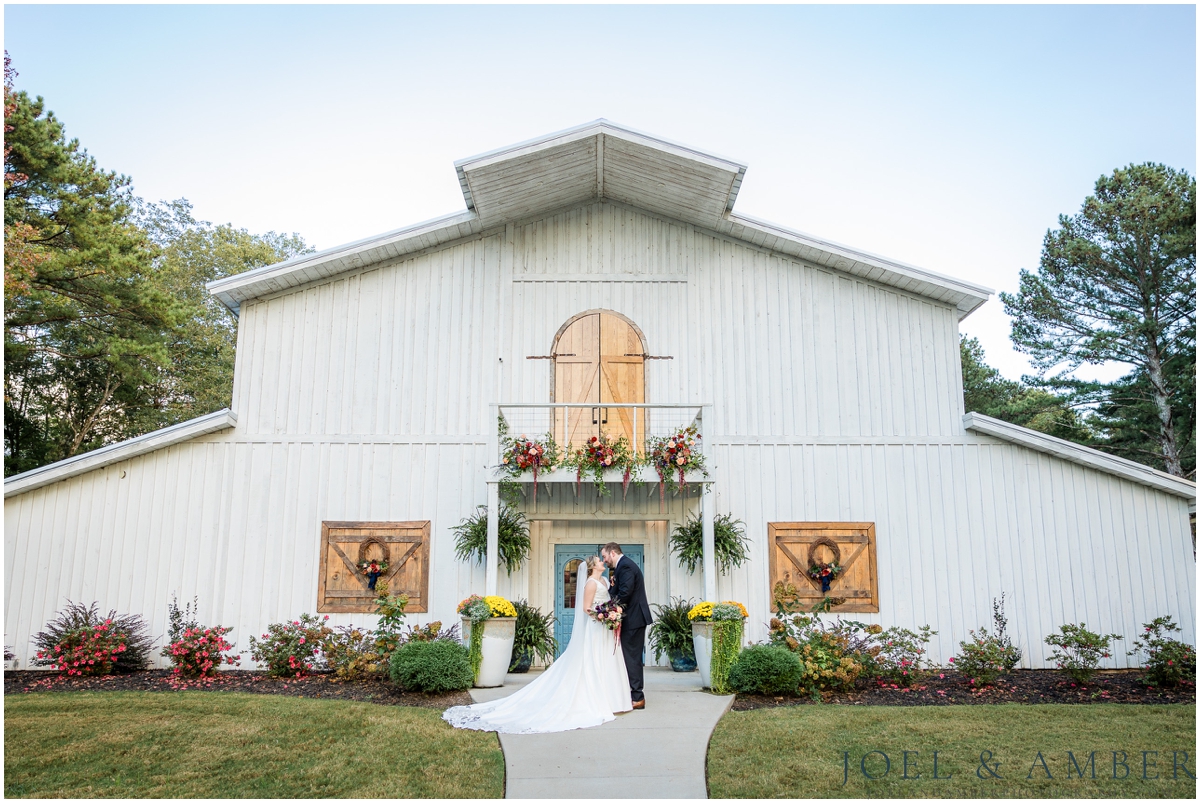 Fall wedding at The White Barn at Padgett Place