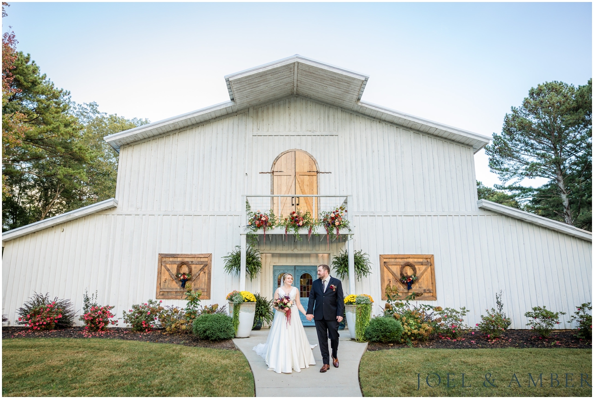 Wedding portrait at The White Barn at Padgett Place