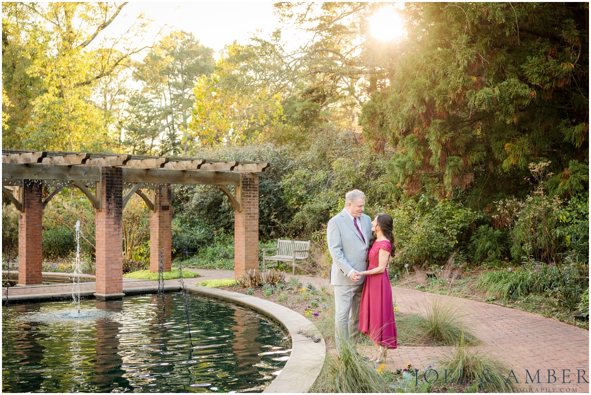 November engagement session at Huntsville Botanical Garden