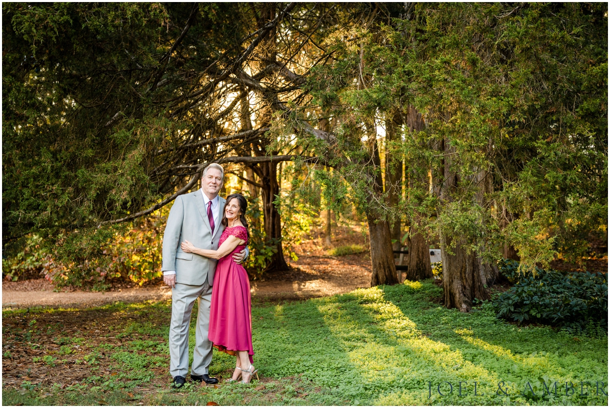 November engagement session at Huntsville Botanical Garden