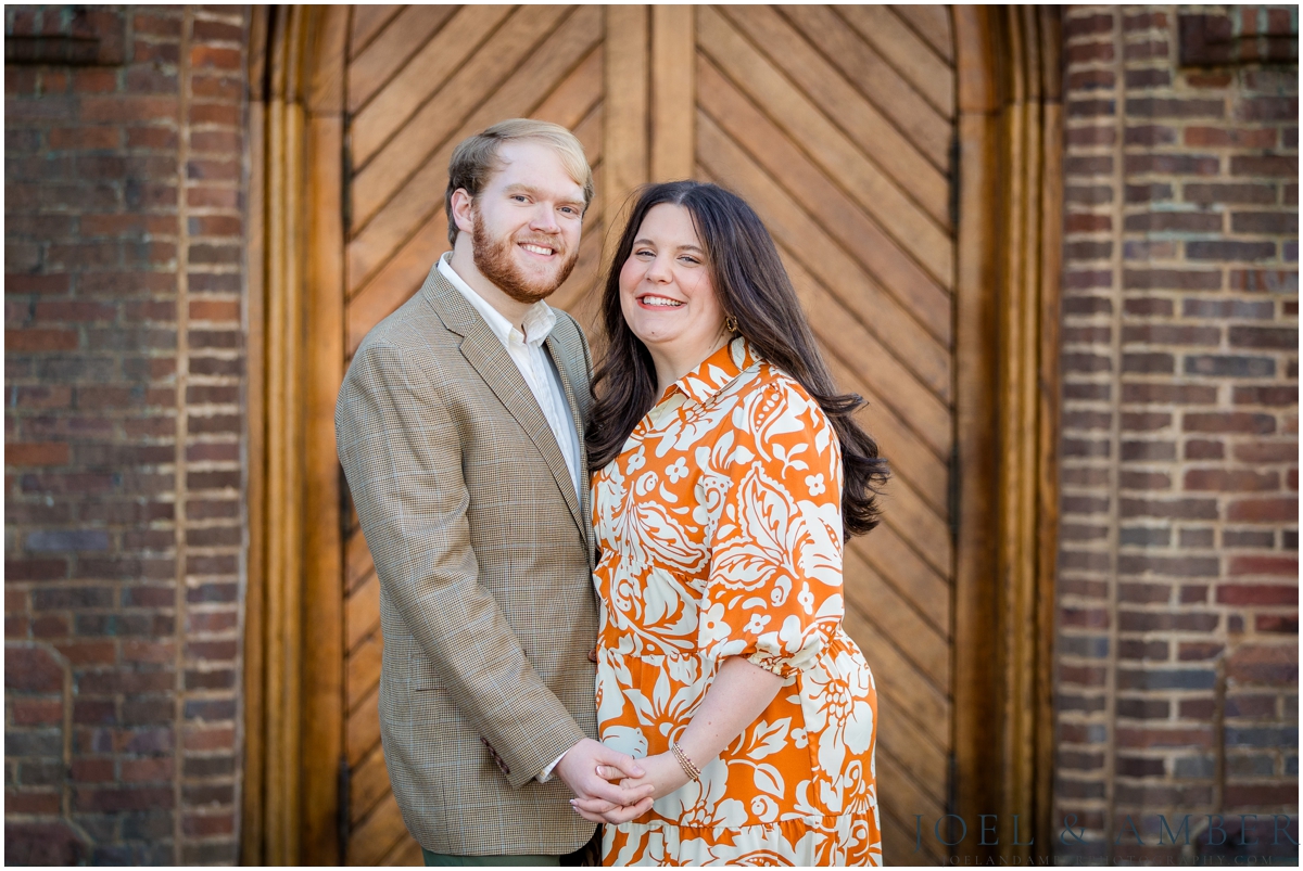 Winter engagement session in downtown Huntsville