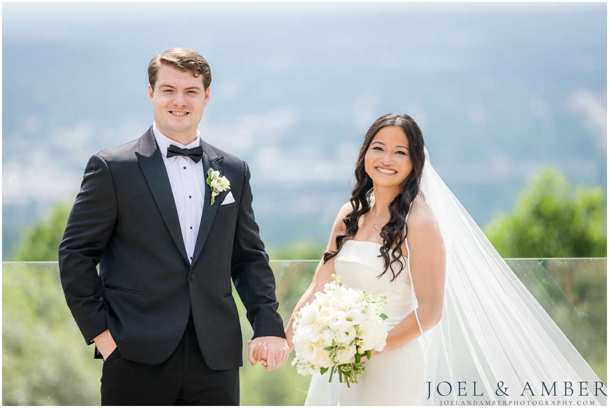 Blue and white classic elegance wedding at Burritt on the Mountain