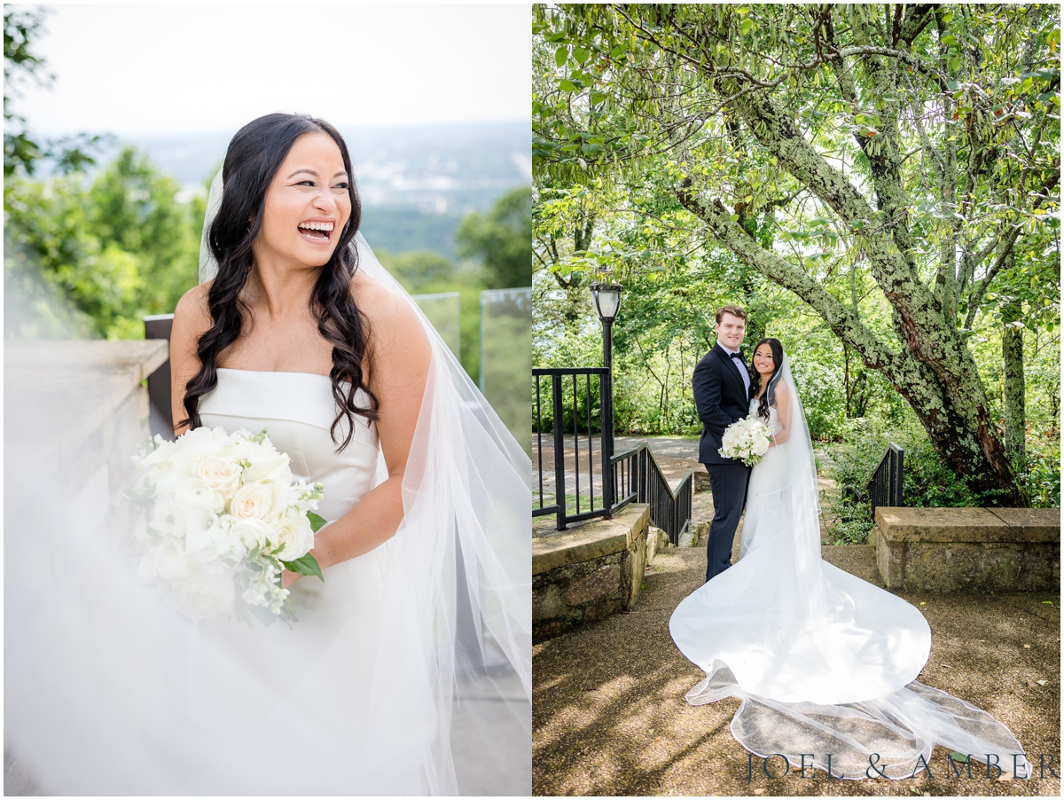 Blue and white classic elegance wedding at Burritt on the Mountain
