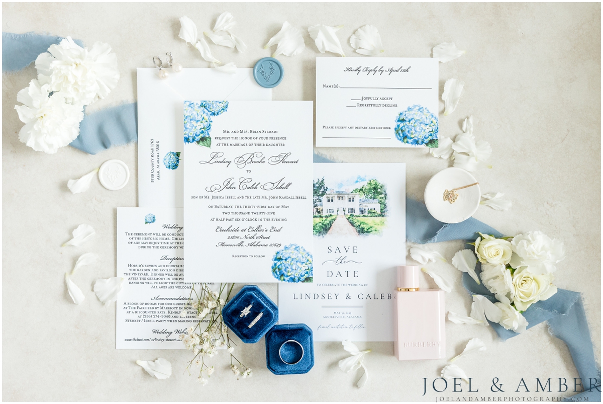White and Blue Summer Wedding at Creekside at Collier's End