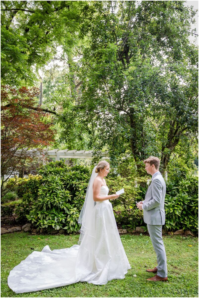 White and Blue Summer Wedding at Creekside at Collier's End