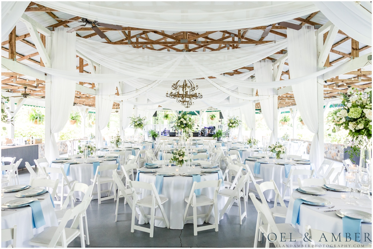 White and Blue Summer Wedding at Creekside at Collier's End