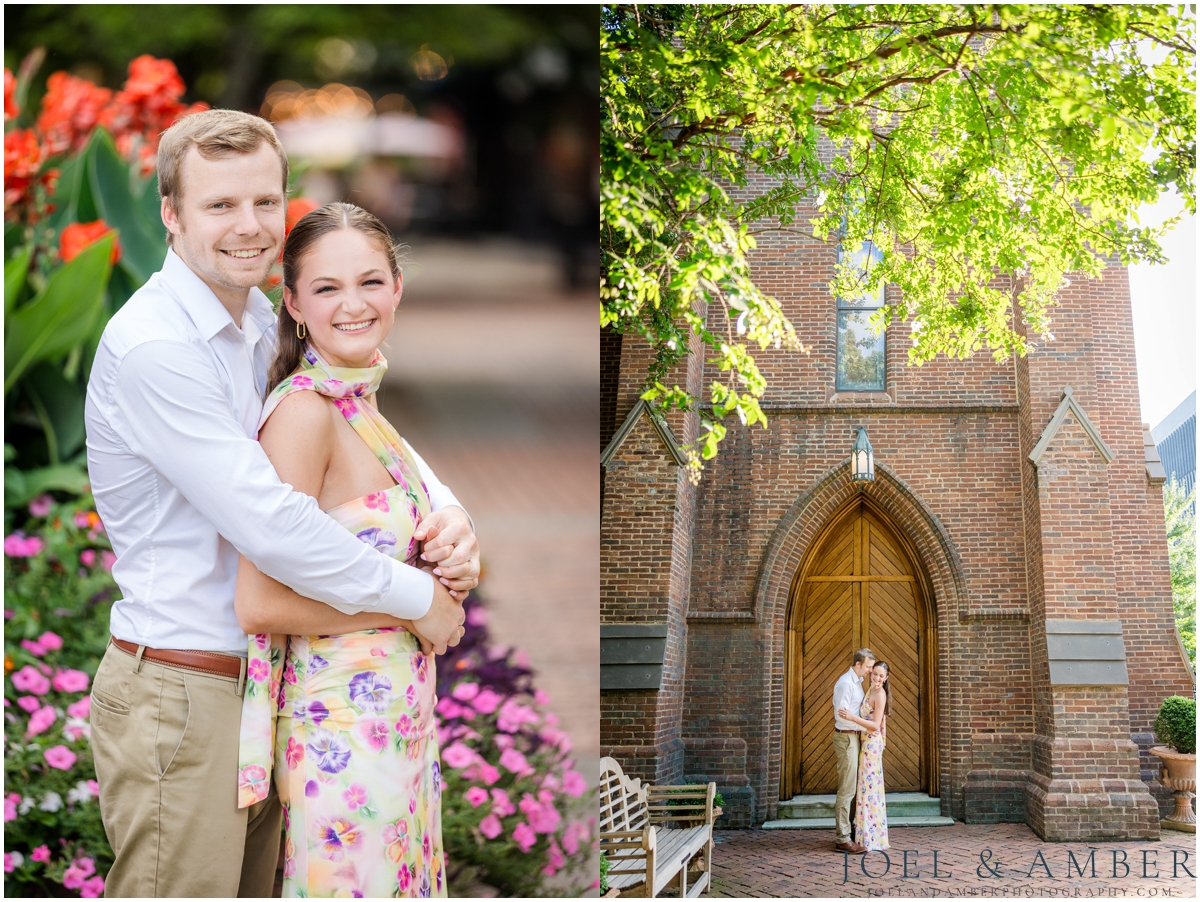 Bright and airy downtown Huntsville engagement session