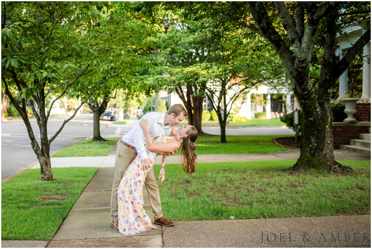 Bright and airy downtown Huntsville engagement session