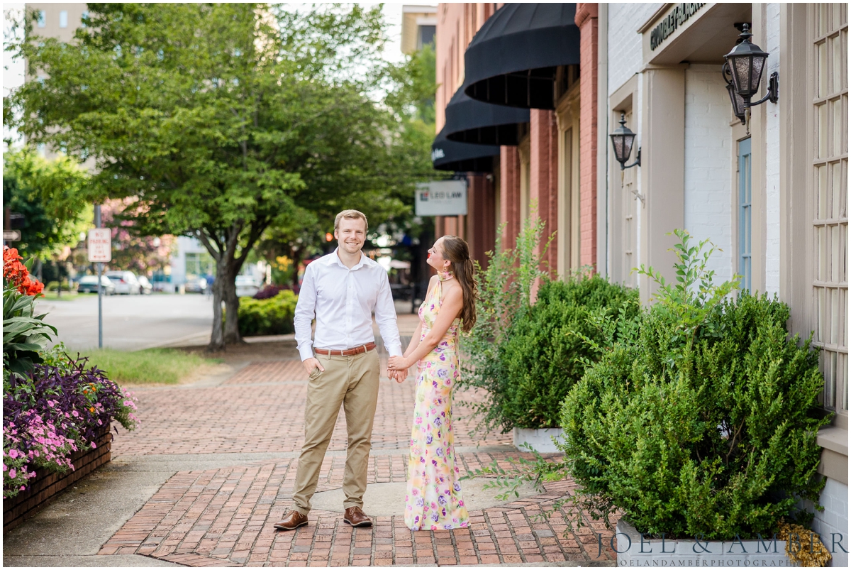 Bright and airy downtown Huntsville engagement session
