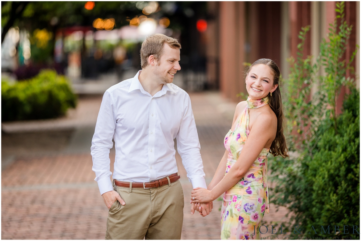 Bright and airy downtown Huntsville engagement session