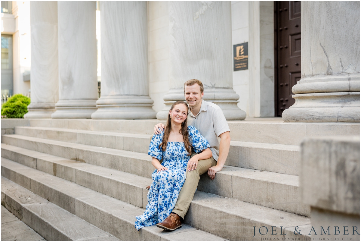 Bright and airy downtown Huntsville engagement session