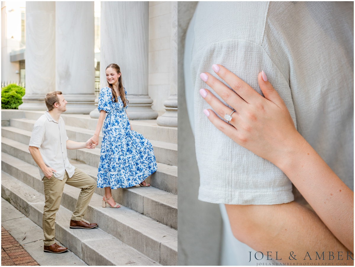 Bright and airy downtown Huntsville engagement session