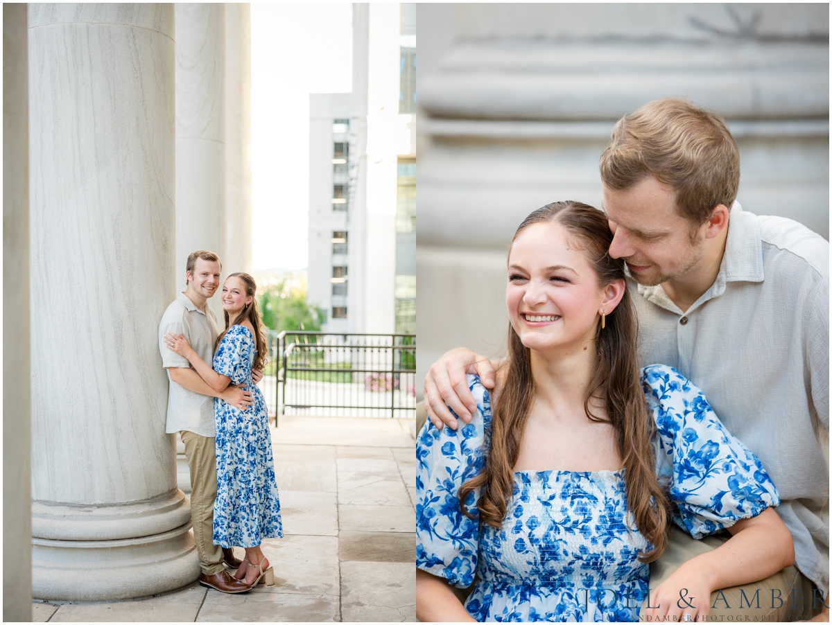 Bright and airy downtown Huntsville engagement session