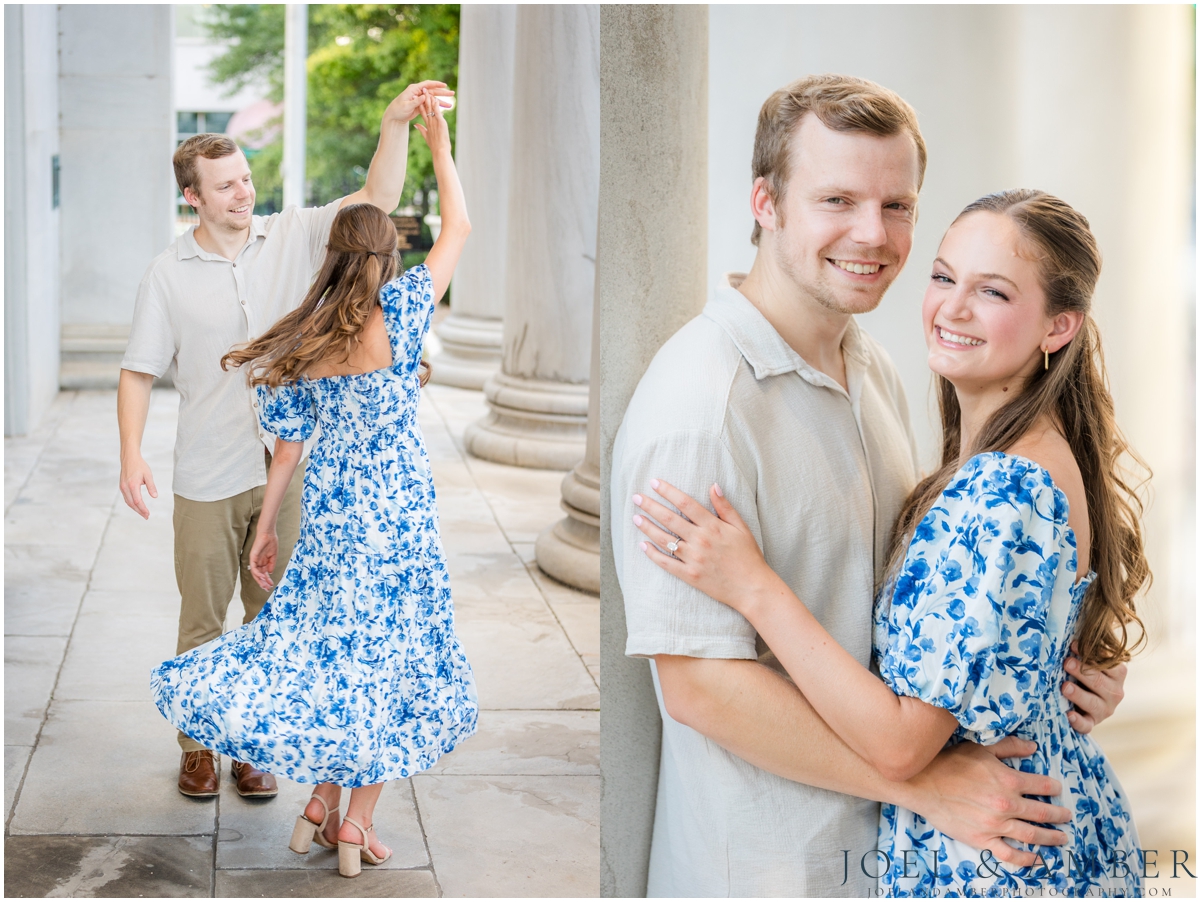 Bright and airy downtown Huntsville engagement session