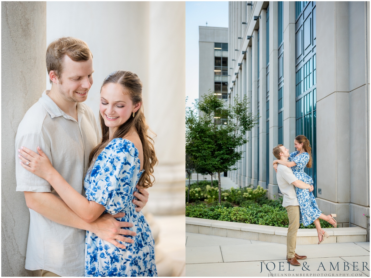 Bright and airy downtown Huntsville engagement session