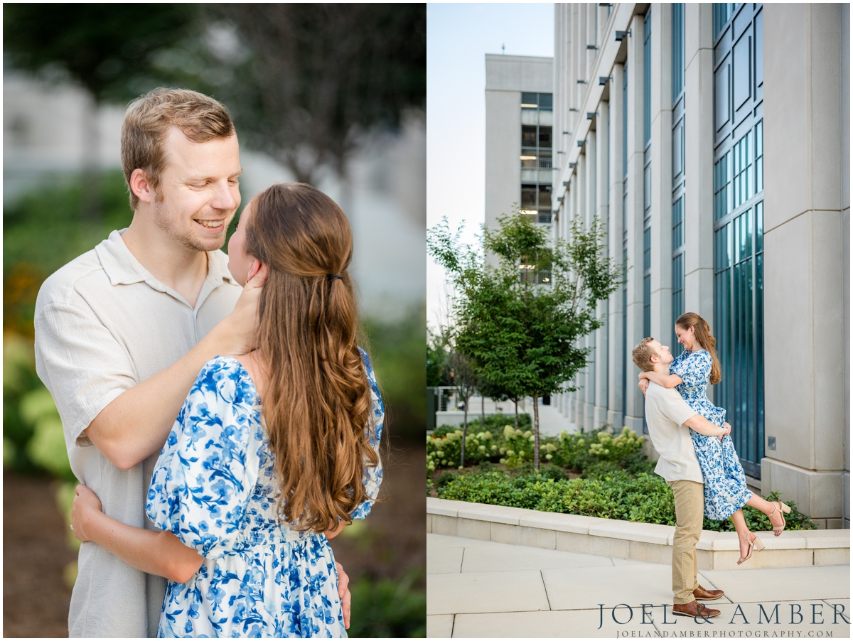 Bright and airy downtown Huntsville engagement session