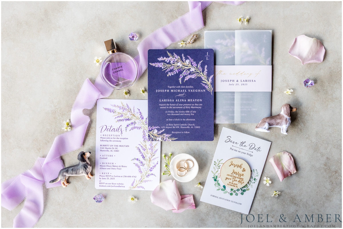 Navy and Lavender Summer Wedding at Burritt on the Mountain and Holy Spirit Catholic Church