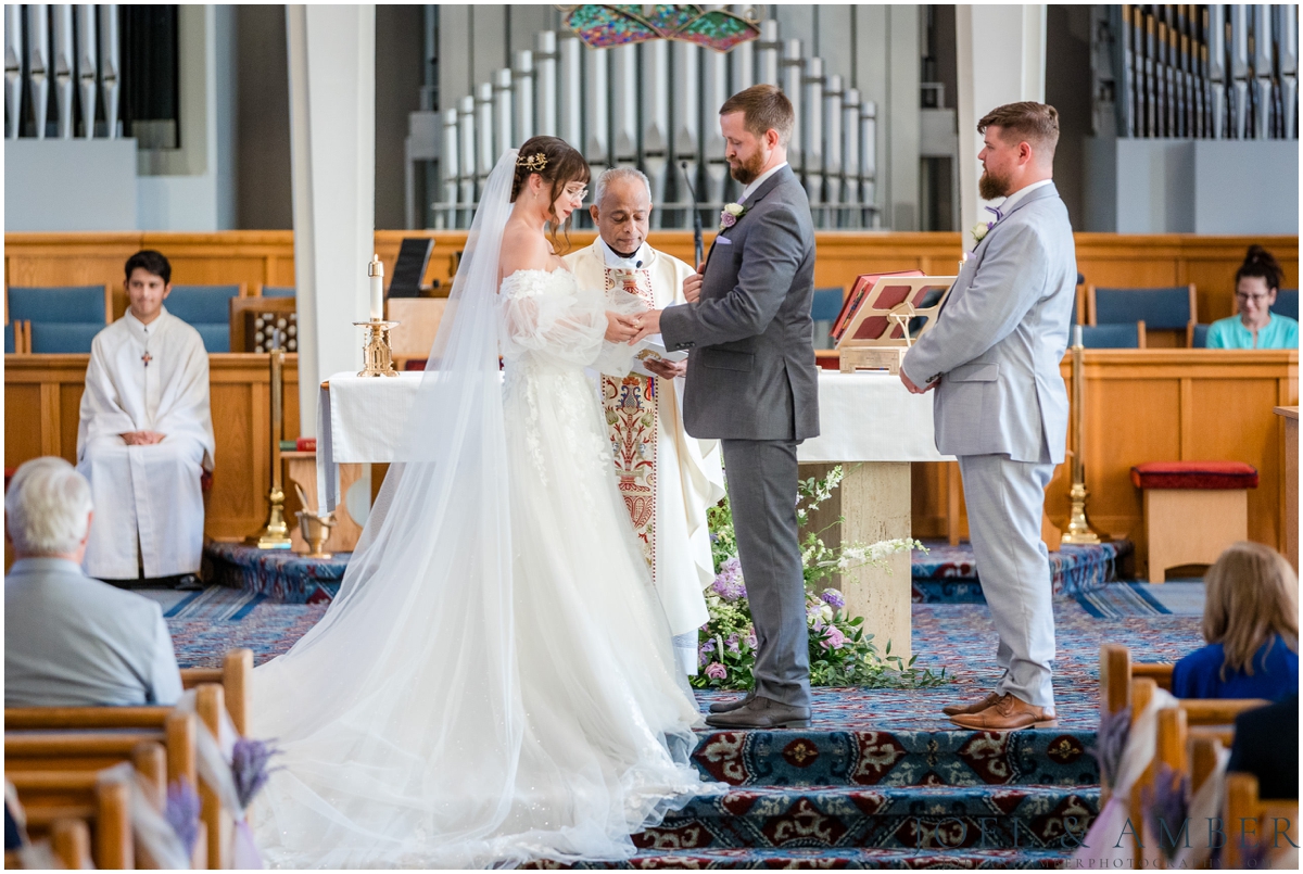 Navy and Lavender Summer Wedding at Burritt on the Mountain and Holy Spirit Catholic Church