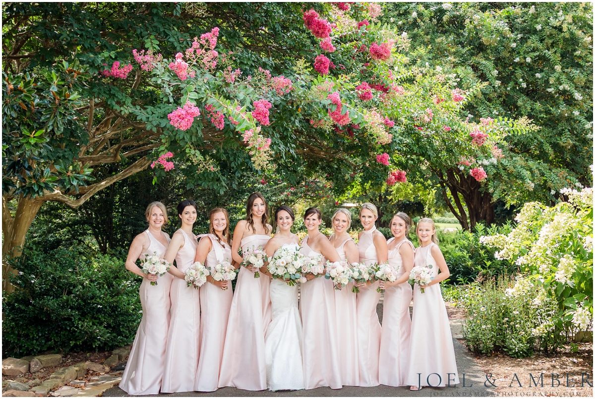 Summer Huntsville Botanical Garden Wedding Bridesmaids