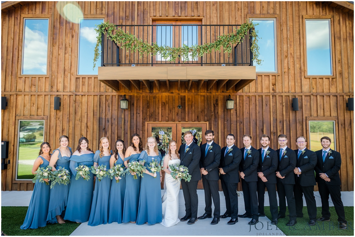 Casey Acres at Chigger Farms Fall Wedding Bridal party portrait