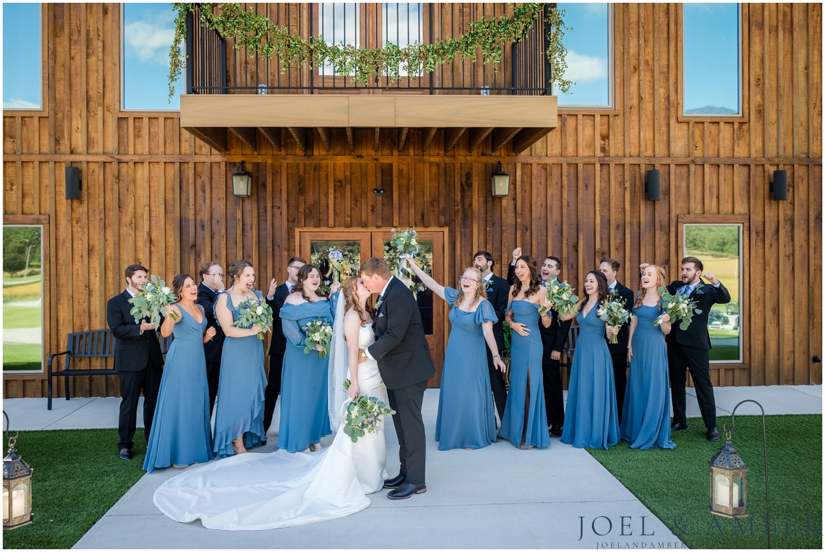 Casey Acres at Chigger Farms Fall Wedding Bridal party portrait