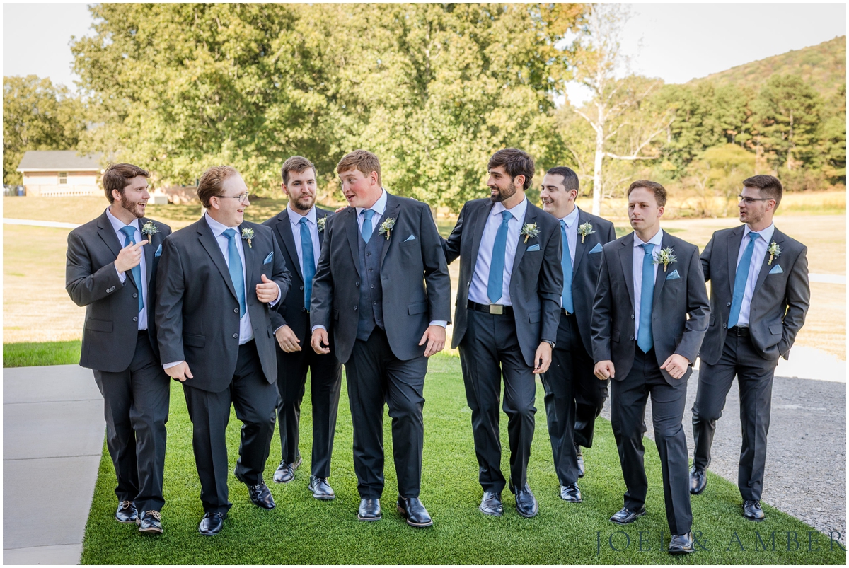 Casey Acres at Chigger Farms Fall Wedding Bridal party portrait