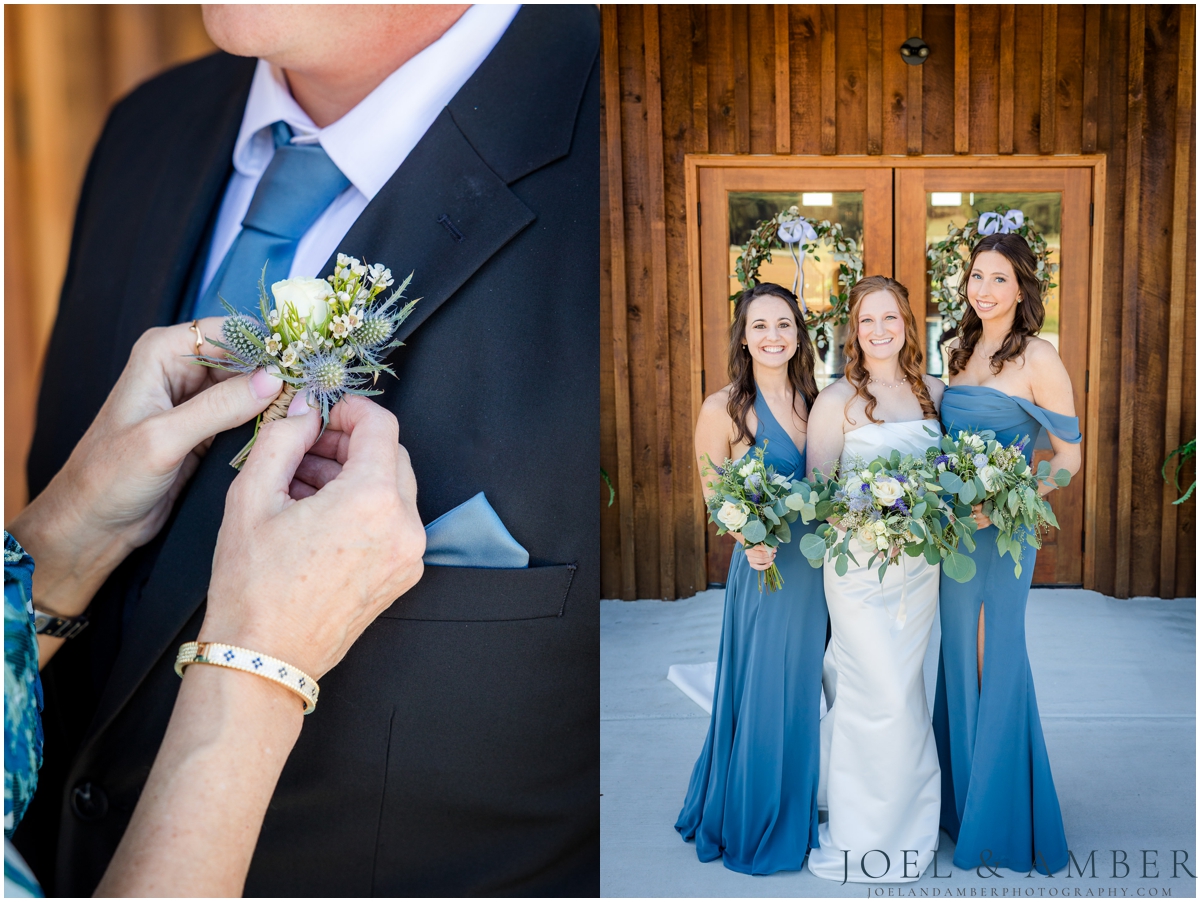 Casey Acres at Chigger Farms Fall Wedding Bridal party portrait
