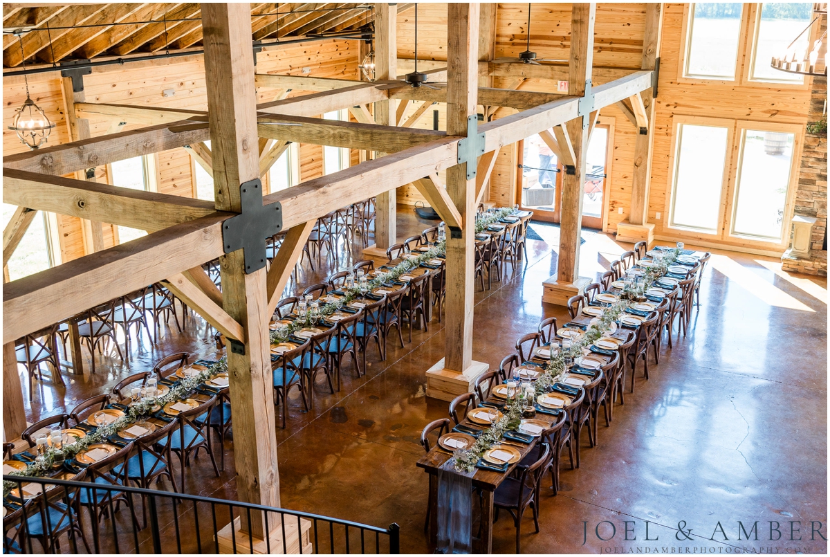 Casey Acres at Chigger Farms Fall Wedding Reception space