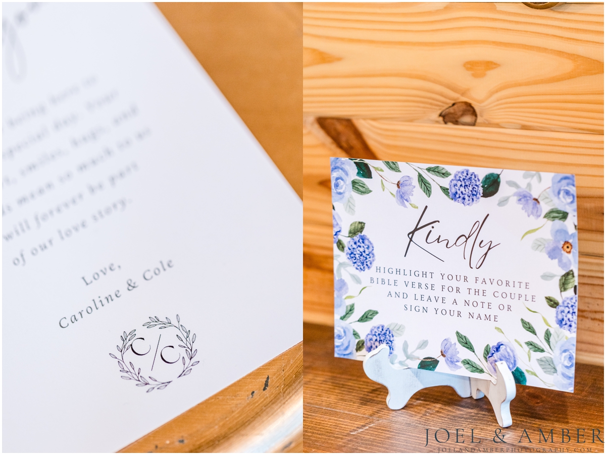 Casey Acres at Chigger Farms Fall Wedding Reception space