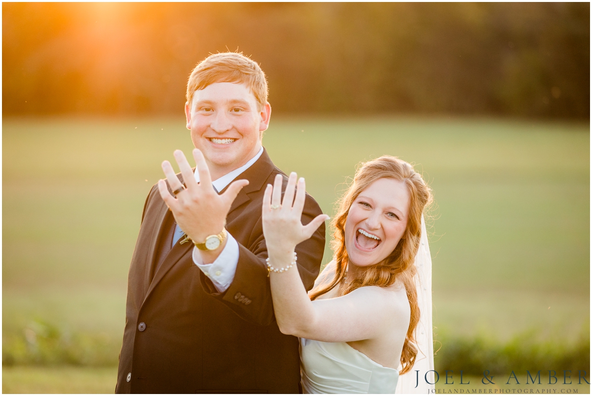 Casey Acres at Chigger Farms Fall Wedding Sunset bride and groom portraits