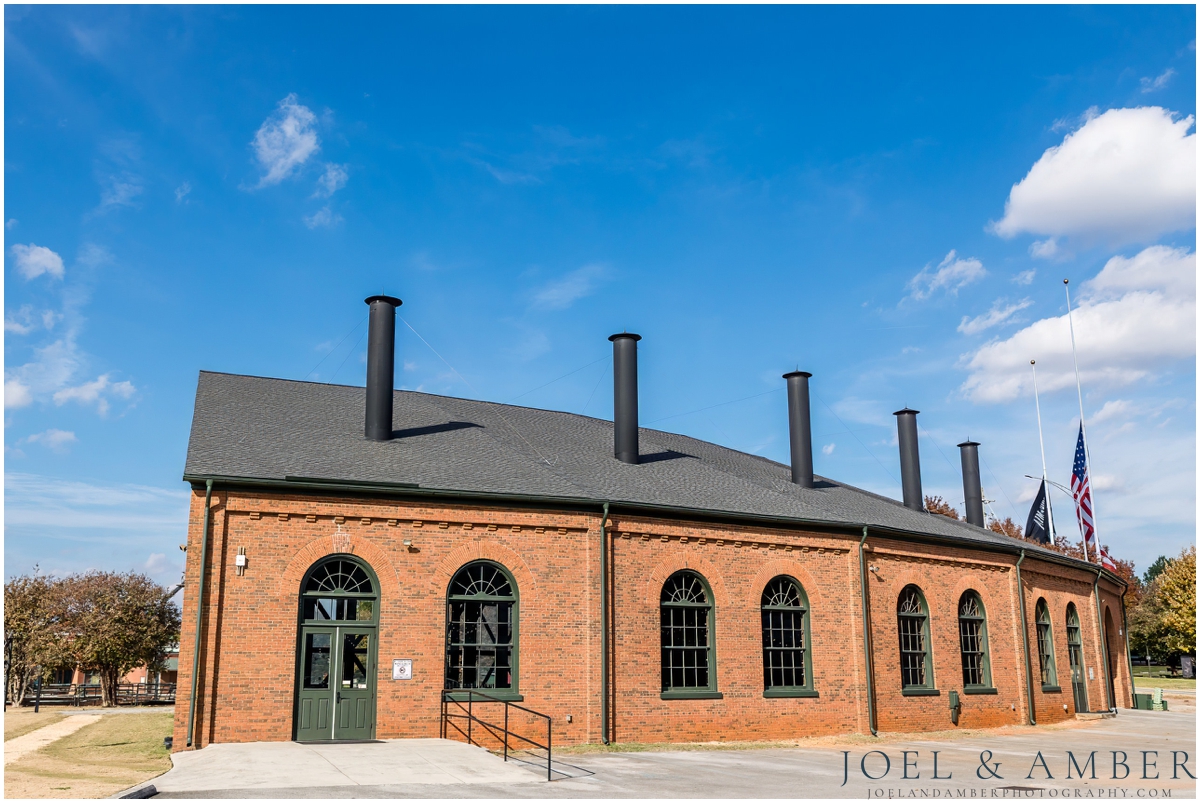 Fall Historic Roundhouse Wedding downtown Huntsville