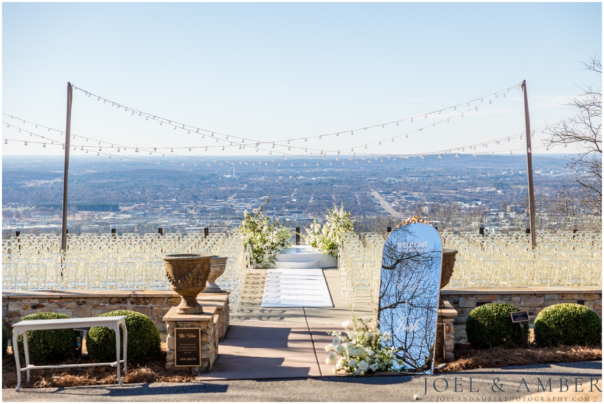 Blue and White Winter Burritt on the Mountain Wedding