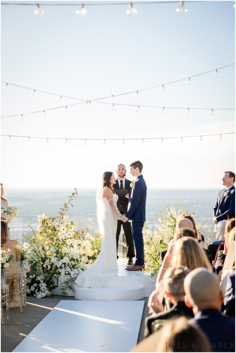 Blue and White Winter Burritt on the Mountain Wedding