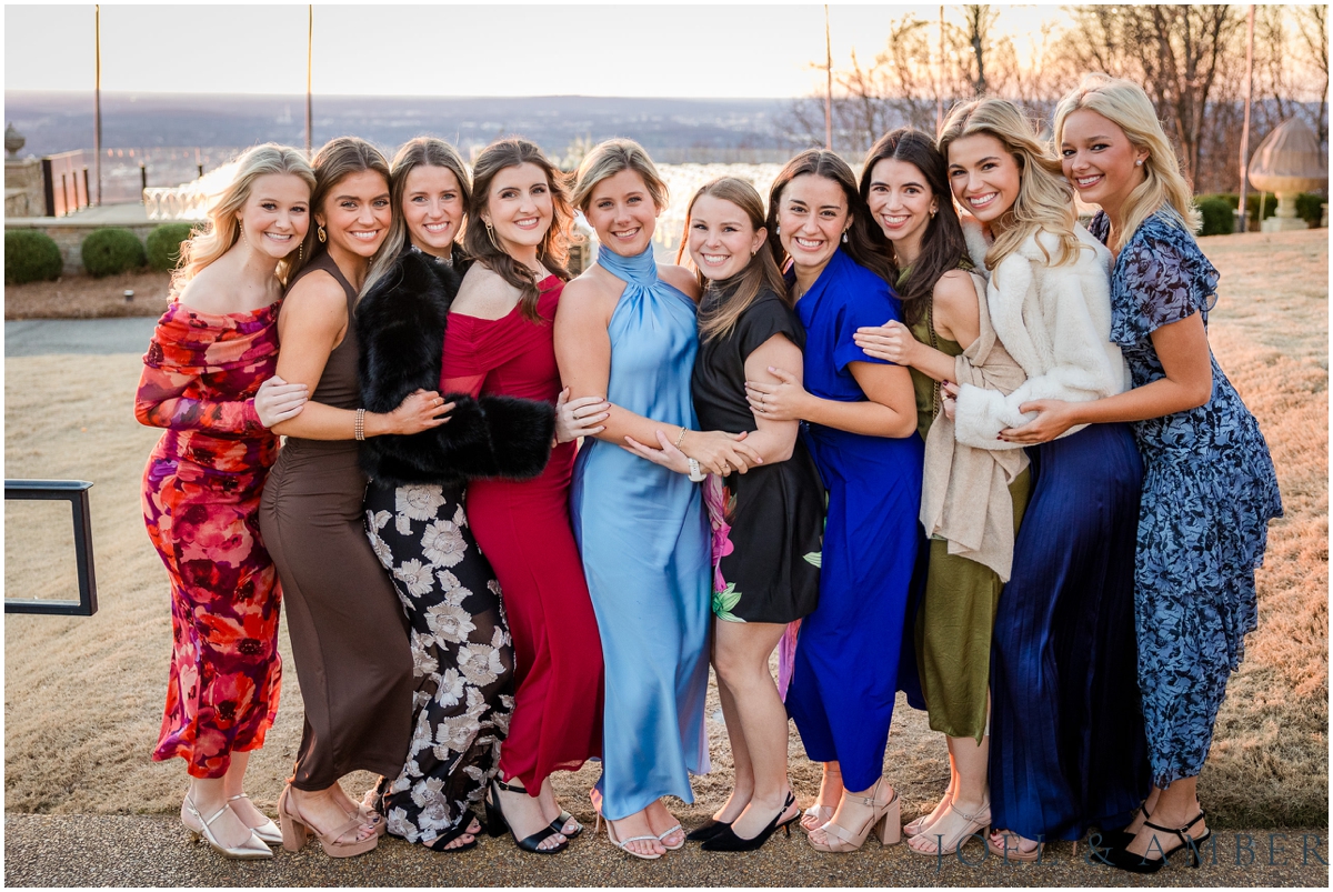 Blue and White Winter Burritt on the Mountain Wedding