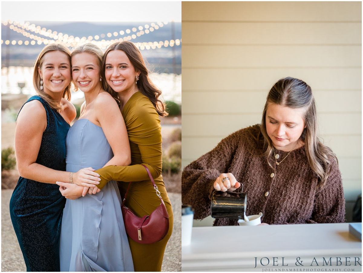 Blue and White Winter Burritt on the Mountain Wedding