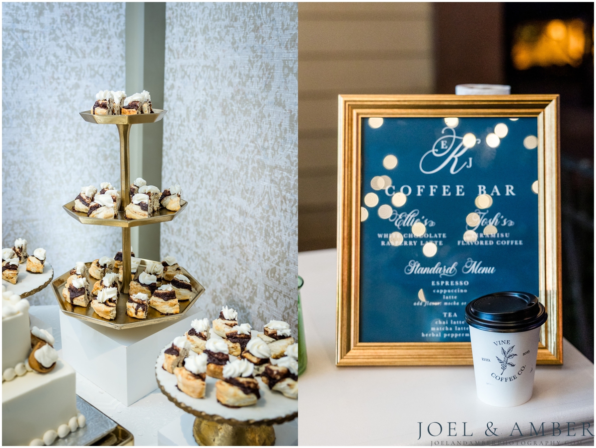 Blue and White Winter Burritt on the Mountain Wedding
