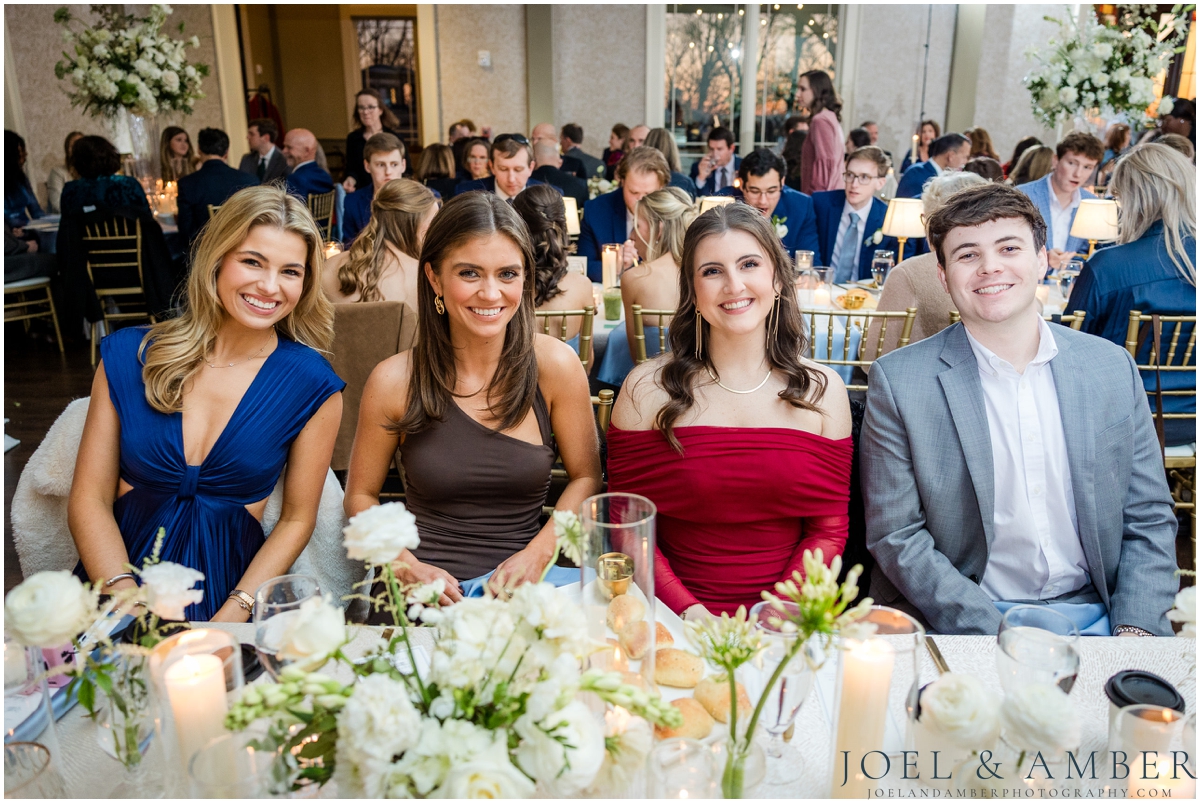 Blue and White Winter Burritt on the Mountain Wedding