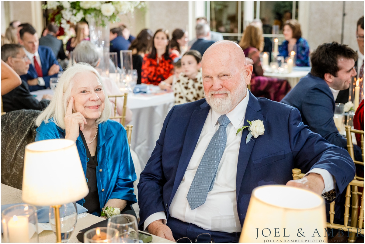 Blue and White Winter Burritt on the Mountain Wedding
