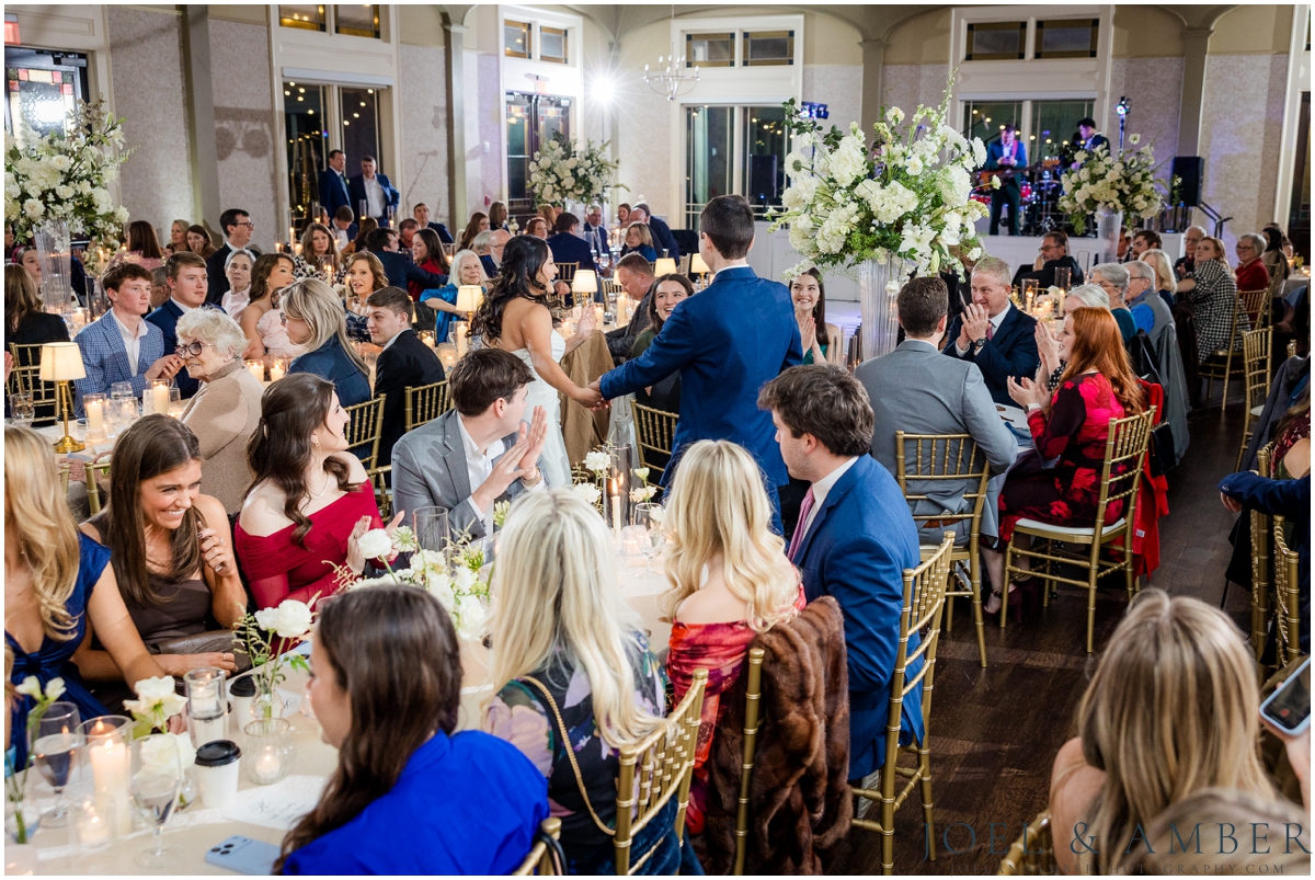 Blue and White Winter Burritt on the Mountain Wedding