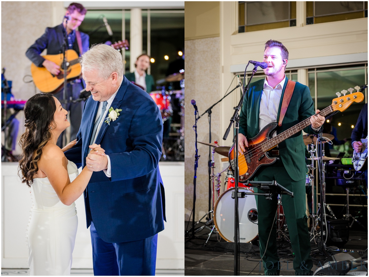 Blue and White Winter Burritt on the Mountain Wedding