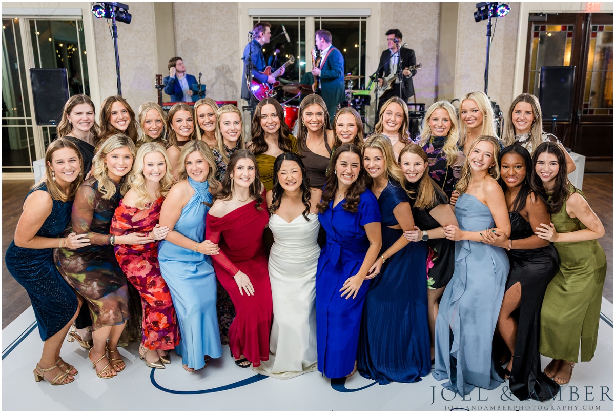 Blue and White Winter Burritt on the Mountain Wedding