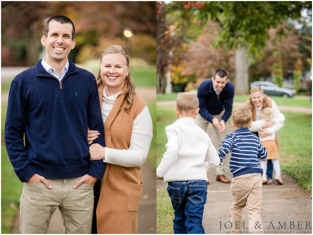 Downtown Twickenham district fall family mini sessions