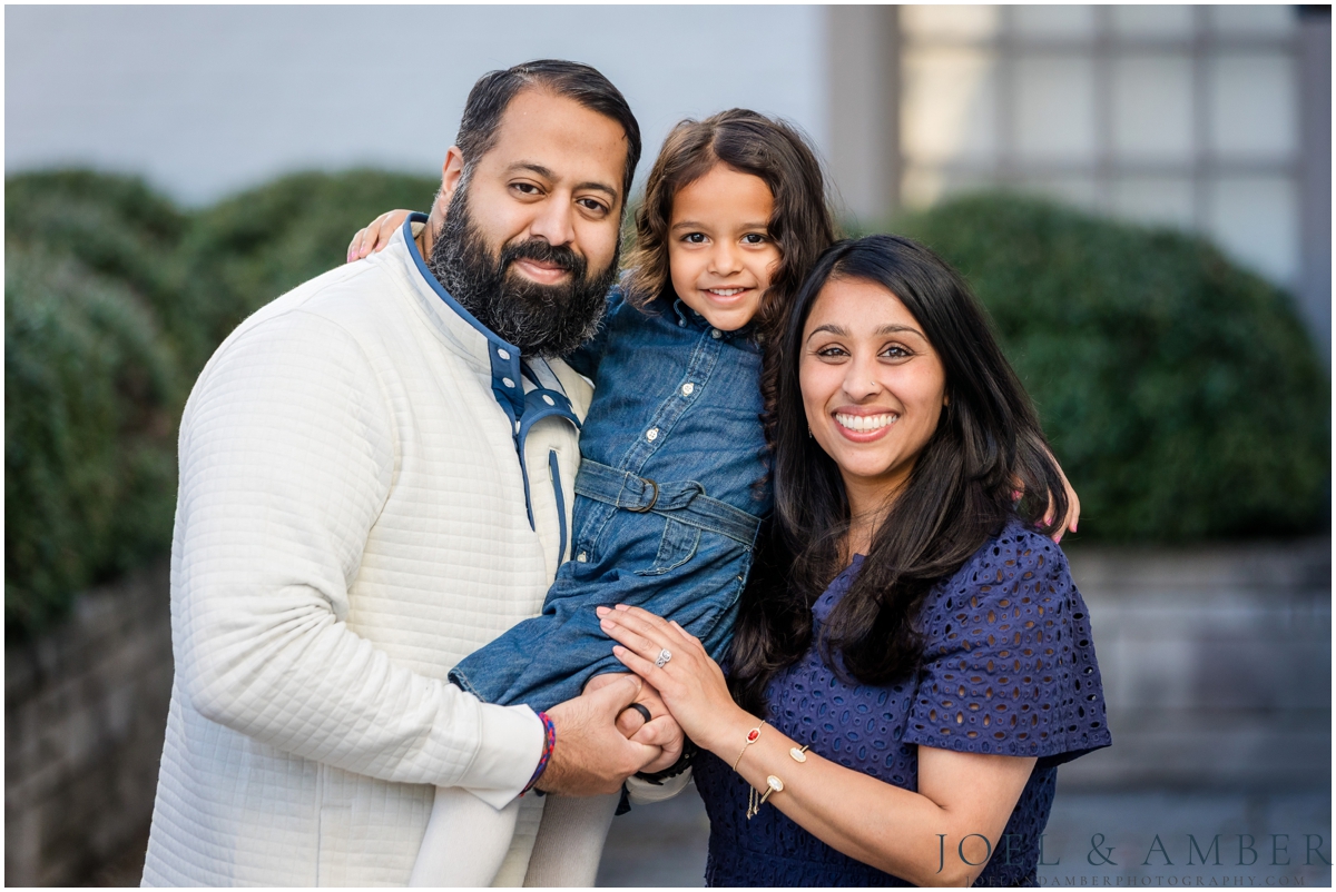 Winter Family Portrait Session in Downtown Huntsville