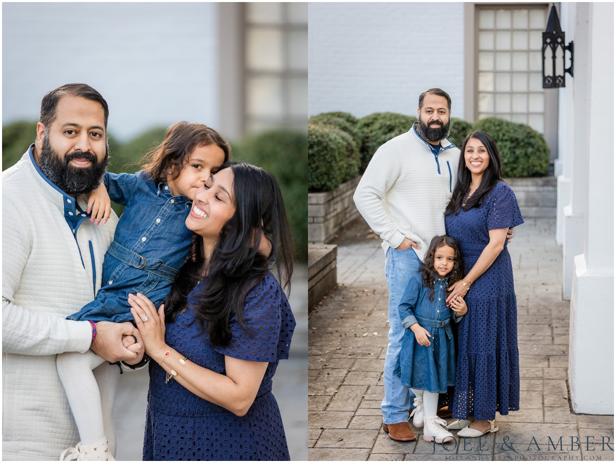 Winter Family Portrait Session in Downtown Huntsville